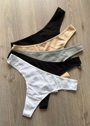 Бавовняні трусики стринги комплект primark