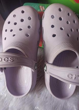 Детские шлепанцы кроксы сабо для девочки crocs j1 размер 31-32