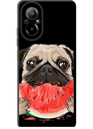 Чехол tpu на телефон realme c67 4g мопс и арбуз "4665b-3648-58250"