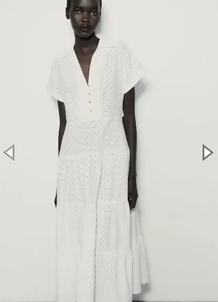Платье из прошвы zara (рxs/s)