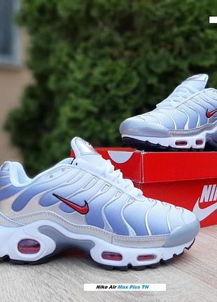 Nike air max plus tn белые с красным и серебром