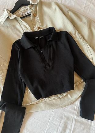 Топ лонг лонгслів zara 3