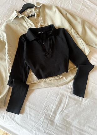 Топ лонг лонгслів zara 2
