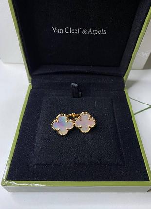 💎new💎брендовые серьги van cleef , vca, клевер, ван клиф ♥️♥️♥️с логотипом