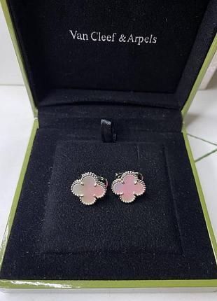 💎new💎брендовые серьги van cleef , vca, клевер, ван клиф ♥️♥️♥️с логотипом