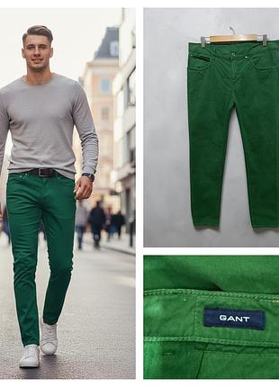 Gant, чоловічі чіноси w34l32, зеленого кольору