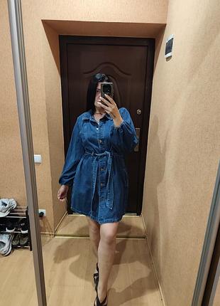 Стильное джинсовое платье