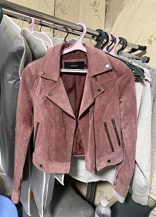 Куртка vero moda рожева замшева