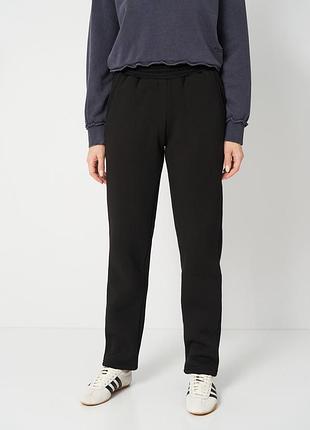 Брюки спортивные тепл женские (зима) и мальта 25/м558-14ж черные xxl