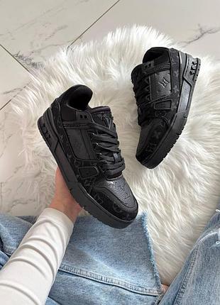 Кроссовки мужские louis vuitton trainer total black 40 44