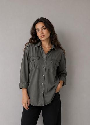 Жіноча сорочка hudson rose 19, хакі, l/xl