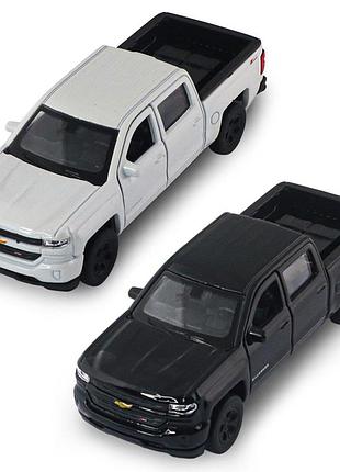 Автомодель - chevrolet silverado 2017 (перламутрово-белый, черный)
