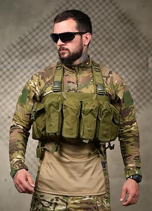 Разгрузочный пояс «афганка» (oliva) — тактический разгрузочный ремень из cordura для магазинов и аптечки