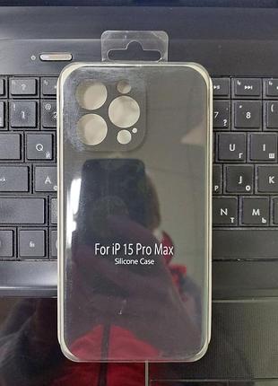 Силиконовый чехол бампер для iphone 15 pro max full camera
