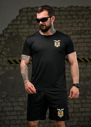 Тактический милитари комплект «верый всегда» (black) - дышащая футболка coolmax с принтом и тактические брюки l
