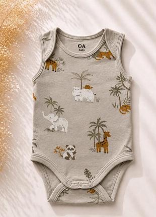 Боді-майка c&a safari animals для малюка 🦒🐘