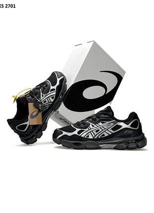 Кроссовки мужские черные asics gel-nyc black размер 41 42 43 44 45