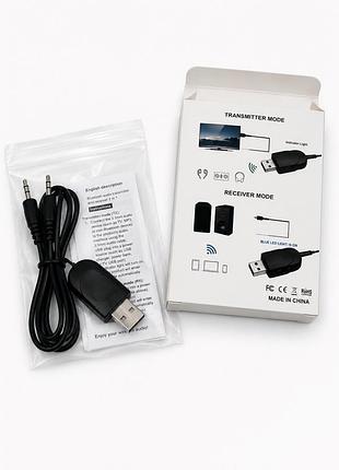 Bluetooth 5.0 аудіоадаптер usb 2 в 1 tx/rx, bluetooth передавач і приймач aux 3.5 мм для тв, пк, авто