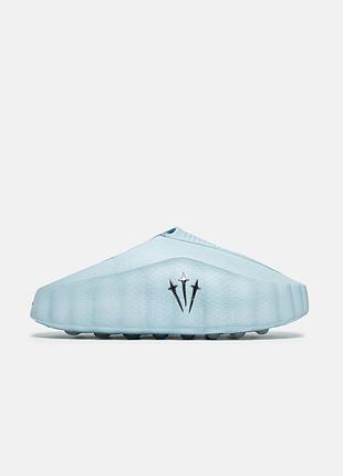 Голубые шлепанцы, тапочки унисекс nike mind 001 drake's nocta iceman х найк майнд 40