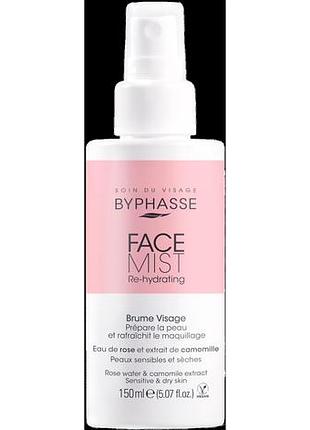 Byphasse face mist re-hydrating міст для сухої та чутливої шкіри 150 мл