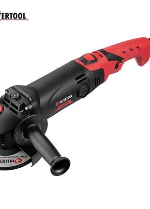 Машина кутова шліфувальна intertool wt-0225 (1200 вт, діаметр кола 125 мм, 5000-12000 об/хв, поворотна ручка, регулювання