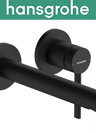 Смеситель hansgrohe (art 74750670) для умывальника, настенный однорычажный с изливом, zesis s 194, чёрный мат