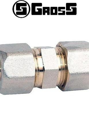 Муфта зажимная для металлопластиковой трубы s20*20 (разборная), gross