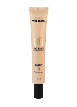 Увлажняющий крем с витамином c для сияния кожи ag skin 50 мл — smart c face cream