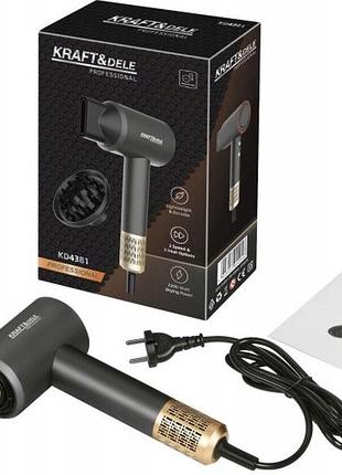 Фен kraft kd4381 2200w с led-дисплеем и насадками