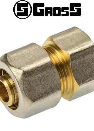 Муфта з внутрішньою різзю для металопластикової труби s16*3/4" в (розбірна), gross