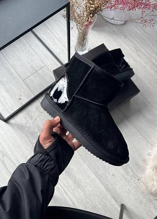 Жіночі зимові угги ugg classic mini, теплі жіночі черевики, замшеве взуття на зиму угги класік міні