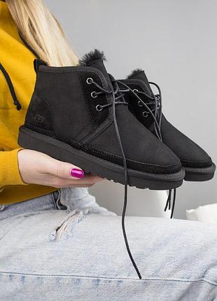 Унисекс зимние угги ugg neumel, теплые женские ботинки, качественная высокая обувь на зиму угги черные 44, 39