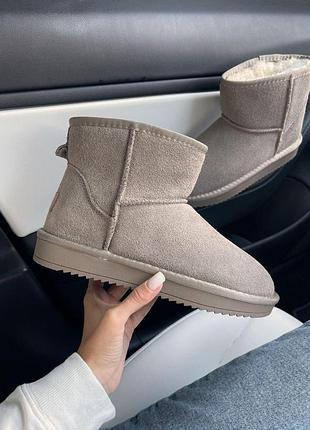 Женские зимние угги ugg classic mini, теплые женские ботинки, качественная высокая обувь на зиму угги классик