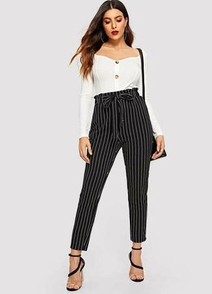 Штаны  брюки в полоску zara