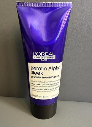 Професійний l’oreal professionnel paris keratin alpha sleek smooth transformer​ для гладкості та контролю пухнастості 200 мл