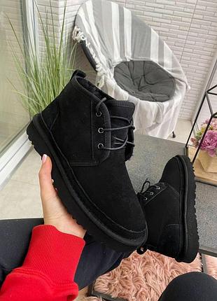 Унисекс зимние угги ugg neumel, теплые женские ботинки, качественная высокая обувь на зиму угги неумел черные 45, 36