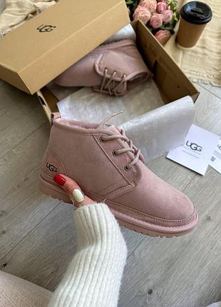 Женские зимние угги ugg neumel, теплые розовые ботинки, качественная высокая обувь на зиму угги неумел 38