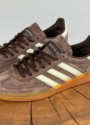 Коричневые кроссовки унисекс adidas spezial sport & rich brown х адидас 40