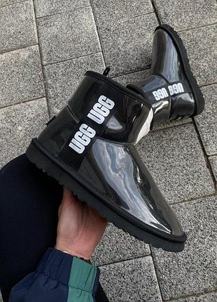 Женские зимние угги ugg classic clear mini black, теплые женские ботинки, качественная высокая обувь на зиму 39