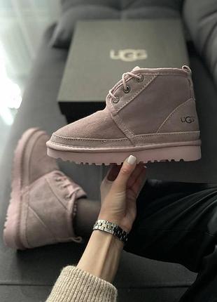 Женские зимние угги ugg neumel pink, теплые ботинки, качественная высокая обувь на зиму угги неумел