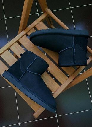 Угги унисекс замшевые ugg classic mini, женские высокие ботинки на овчине кожаная обувь для мужчин, классик 41, 39