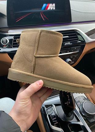 Жіночі рижі зимові угги ugg mini, теплі жіночі черевики, якісне високе взуття на зиму угги міні