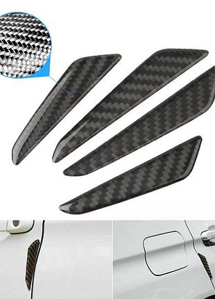Захист на двері (carbon black молдинг) 4шт(2*10cm-2*8cm)