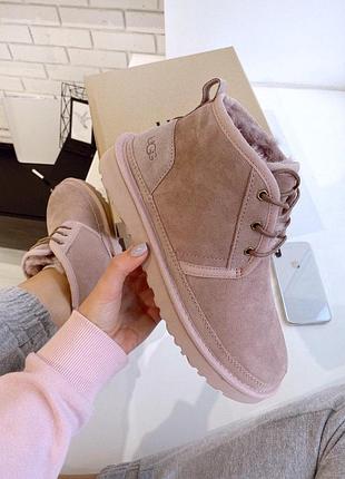 Женские зимние угги ugg neumel, теплые розовые ботинки, качественная высокая обувь на зиму угги неумел 37