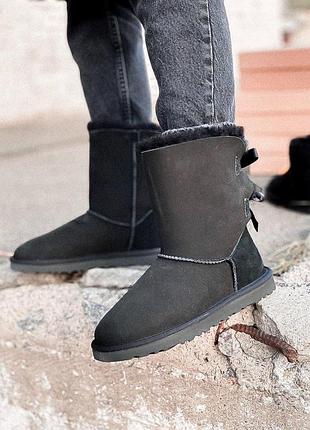 Женские зимние угги ugg mini bailey bow, теплые ботинки, качественная высокая обувь на зиму угги мини 37