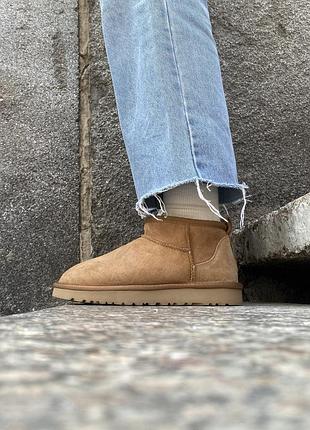 Унісекс зимові угги ugg classic ultra mini, теплі черевики, якісне високе взуття на зиму угги класік міні 45, 37