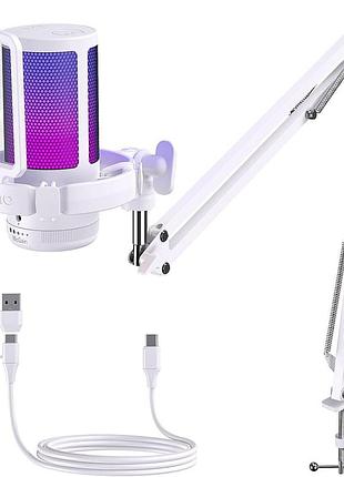 Мікрофон maono dgm20s usb ігровий з шумопоглинанням, rgb підсвіткою та стійкою-пантографом