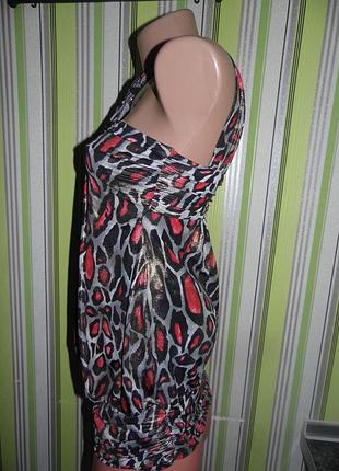 Шикарная майка  с принтом  леопард -river island uk 8 eur. 34 - сток
