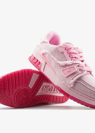 Кроссовки женские louis vuitton trainer triple pink 36 (4 us) 38 (5.5 us) 40 (7 us)
