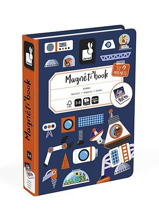 Магнитная учебная книга janod «космос» 70 элементов (j02589)